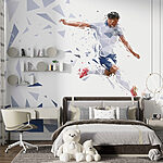Papier peint Homme bottant un ballon de football