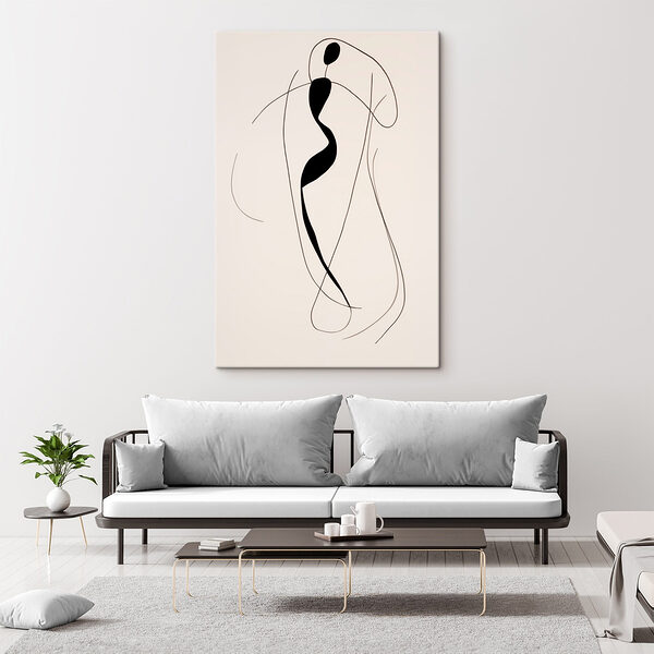 Dessin en noir et blanc d'une femme Tableaux Dessin en noir et blanc d'une femme