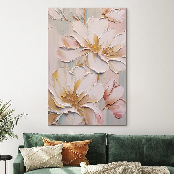 Tableaux Peinture de fleurs sur un mur