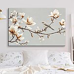 Tableaux Oiseau sur une branche avec des fleurs