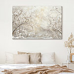 Tableaux Arbres couverts de neige dans un paysage enneigé