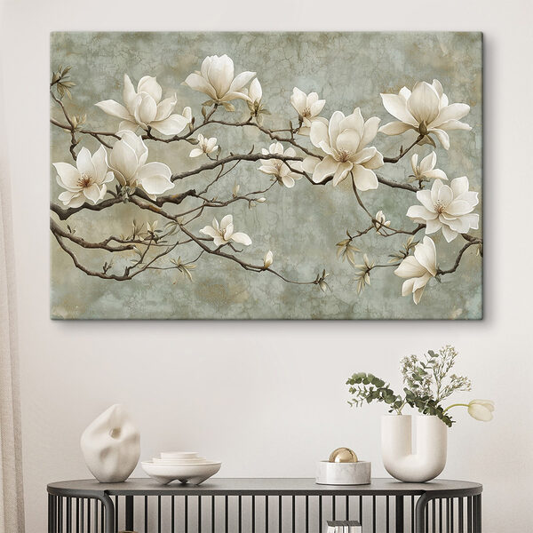 Fleurs blanches sur une branche Tableaux Fleurs blanches sur une branche