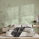 Papier peint Motifs floraux doux dans des tons pastel.