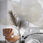 Papier peint Groupe de fleurs blanches