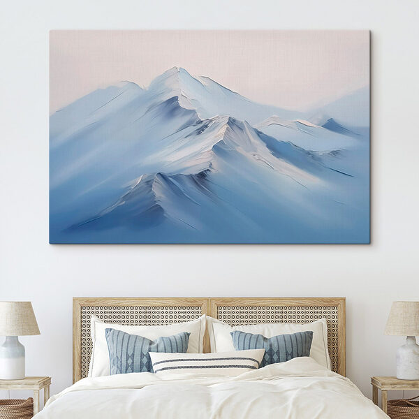 Chaîne de montagnes enneigées Tableaux Chaîne de montagnes enneigées