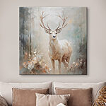 Tableaux Peinture d'un cerf avec des bois