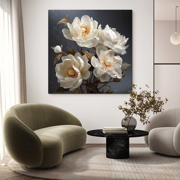 Tableaux Bouquet de fleurs blanches
