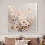 Tableaux Peinture de fleurs sur une surface blanche