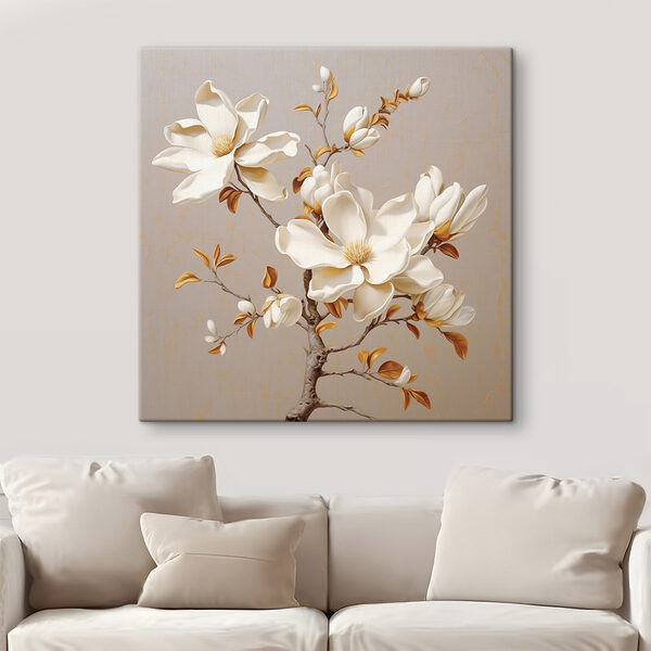 Fleurs blanches sur une branche Tableaux Fleurs blanches sur une branche