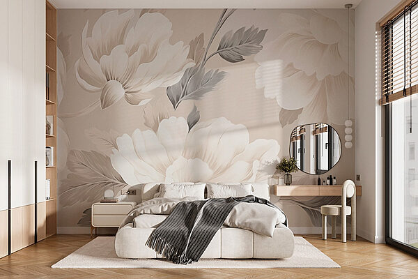 Papier peint avec des fleurs Papier peint Papier peint avec des fleurs