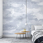 Papier peint Fond gris et blanc avec des motifs blancs et gris