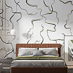 Papier peint Lignes et courbes abstraites en mouvement