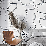 Papier peint Image de lignes en noir et blanc