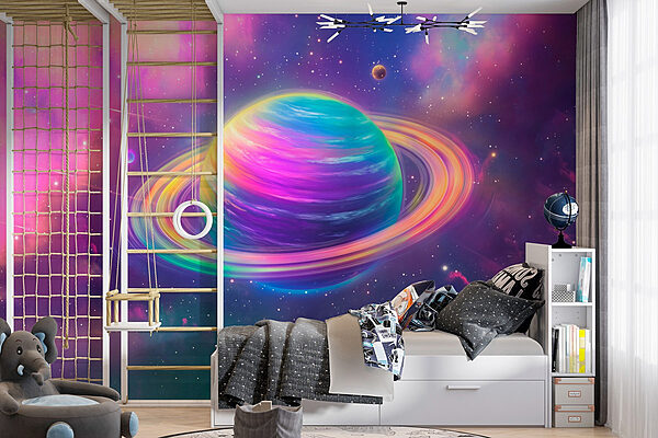 Planète colorée dans l'espace Papier peint Planète colorée dans l'espace