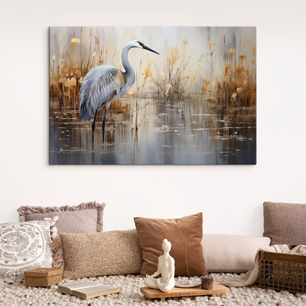 Oiseau debout dans l'eau Tableaux Oiseau debout dans l'eau