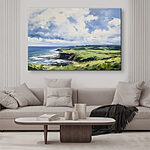 Tableaux Peinture d'un paysage avec une falaise et de l'eau