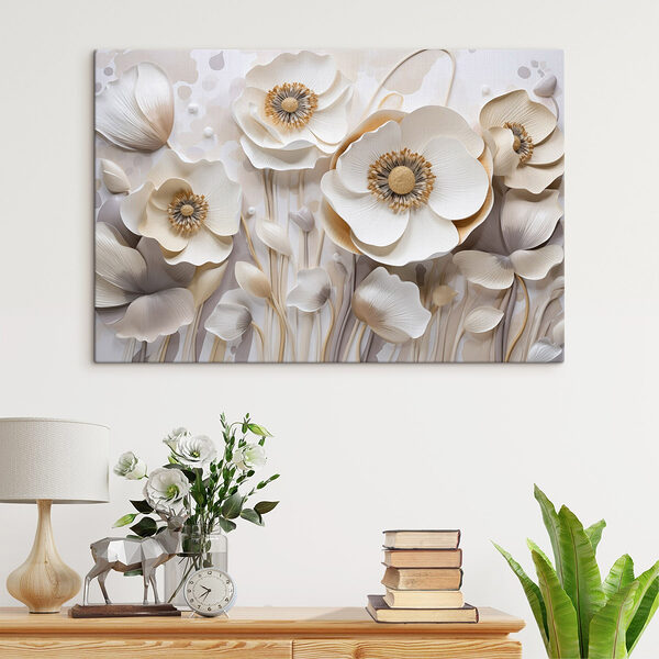 Délicate composition florale en papier Tableaux Délicate composition florale en papier