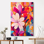 Tableaux Peinture de fleurs et de feuilles