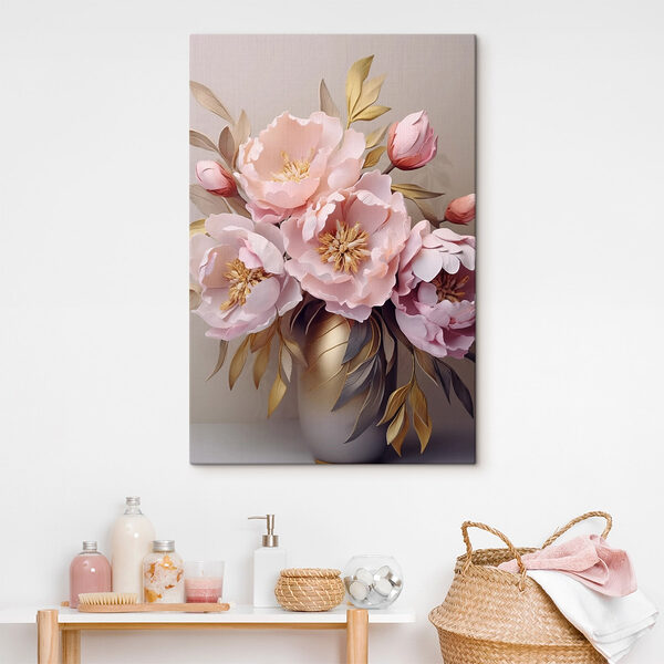 Bouquet de fleurs roses Tableaux Bouquet de fleurs roses