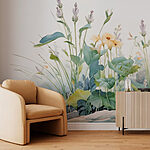 Papier peint Peinture de fleurs et de plantes