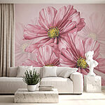 Papier peint Groupe de fleurs roses