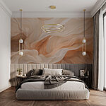Papier peint Tissu souple et fluide dans des couleurs douces