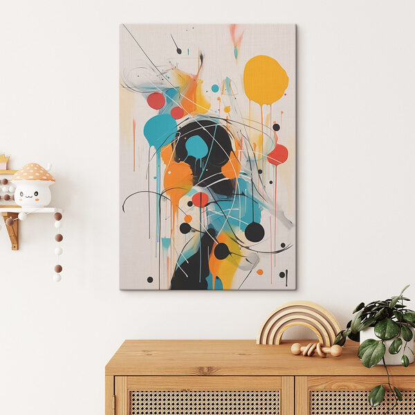Peinture de cercles et de lignes colorées Tableaux Peinture de cercles et de lignes colorées