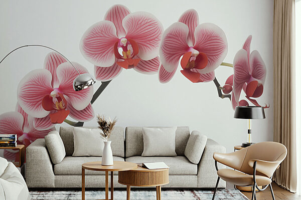 Orchidées délicates aux teintes douces Papier peint Orchidées délicates aux teintes douces