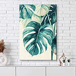 Tableaux Des feuilles tropicales vibrantes en harmonie