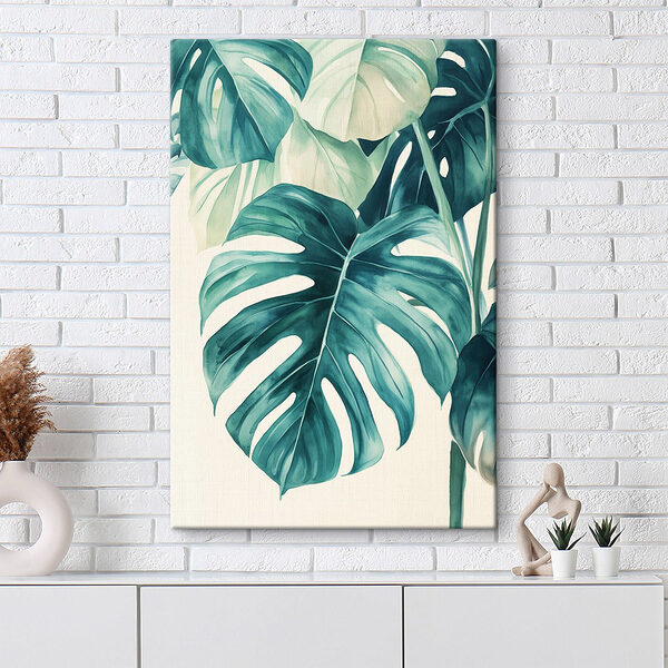 Des feuilles tropicales vibrantes en harmonie Tableaux Des feuilles tropicales vibrantes en harmonie