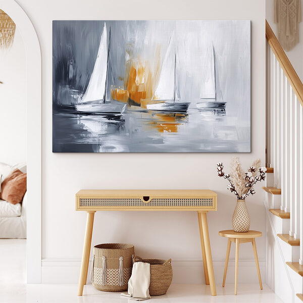 Groupe de bateaux sur l'eau Tableaux Groupe de bateaux sur l'eau