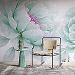 Papier peint Fleurs délicates dans des tons pastel doux