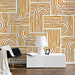 Papier peint Motif de lignes et de courbes