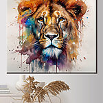 Tableaux Peinture d'un visage en lion