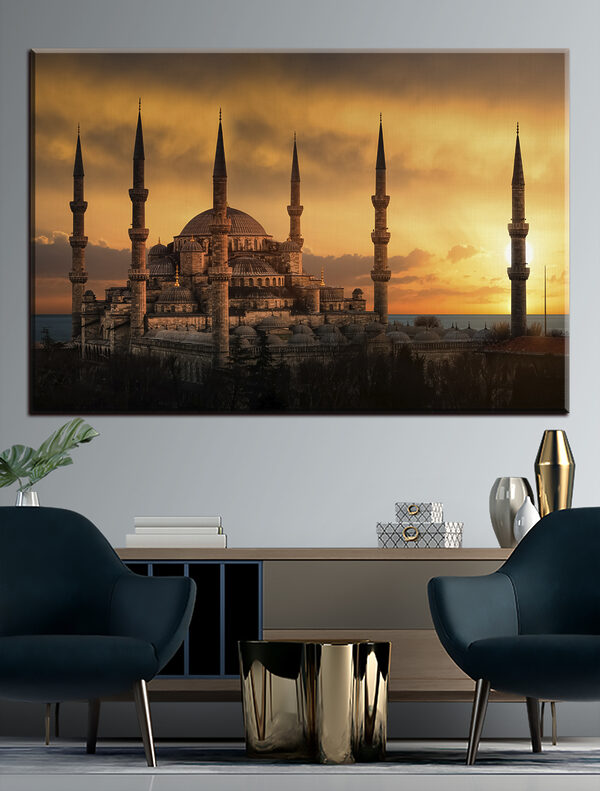Grand bâtiment avec tours et tours Tableaux Grand bâtiment avec tours et tours