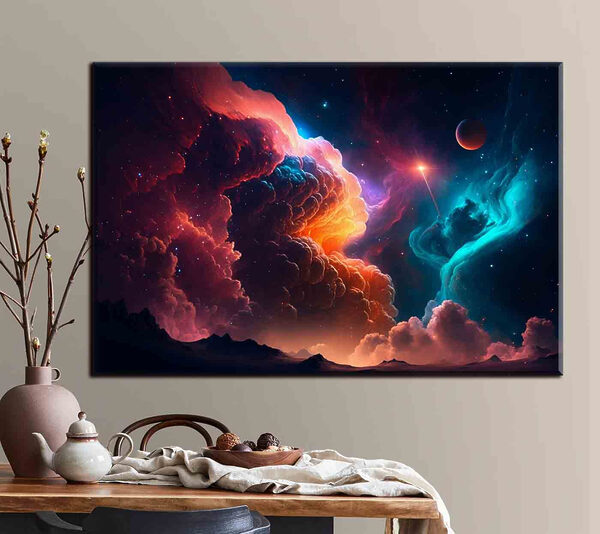 Nuages et étoiles colorés Tableaux Nuages et étoiles colorés