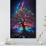 Tableaux Arbre avec des lumières colorées