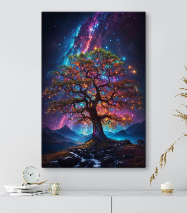 Arbre avec des lumières colorées Tableaux Arbre avec des lumières colorées