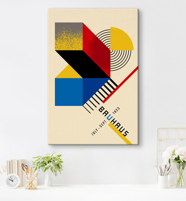 Motif géométrique coloré avec du noir, du rouge et du jaune Tableaux Motif géométrique coloré avec du noir, du rouge et du jaune