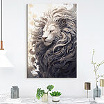 Tableaux Lion avec une crinière décorative