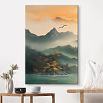 Tableaux Oiseau volant au-dessus des montagnes