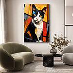 Tableaux Chat aux yeux jaunes