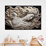 Tableaux Statue de femme aux cheveux longs