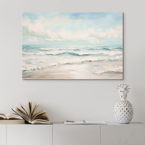 Peinture de vagues sur une plage Tableaux Peinture de vagues sur une plage