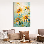 Tableaux Peinture de fleurs jaunes