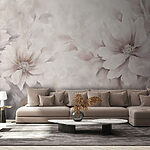 Papier peint Pétales délicats aux teintes douces