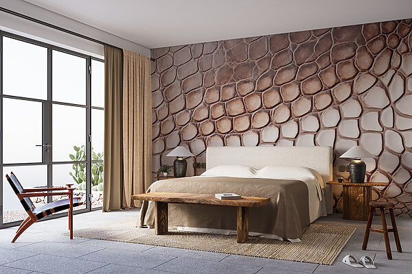 Papier peint Motif texturé en peau de reptile