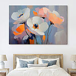 Tableaux Peinture de fleurs blanches