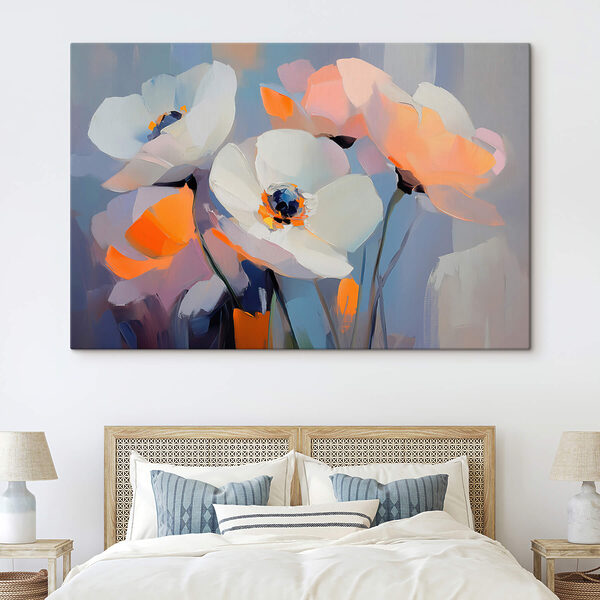 Peinture de fleurs blanches Tableaux Peinture de fleurs blanches