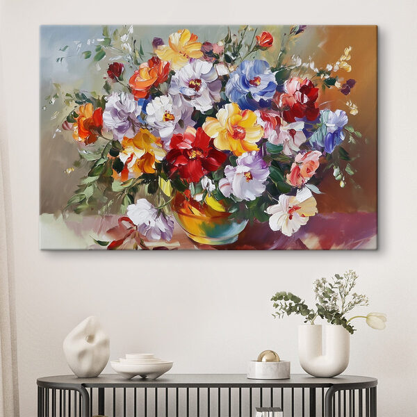 Tableaux Peinture de fleurs dans un vase